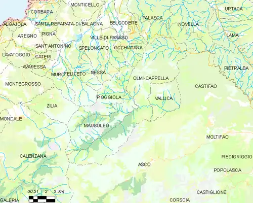 Detailkaart van de gemeente