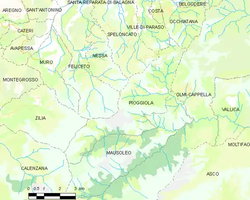 Detailkaart van de gemeente