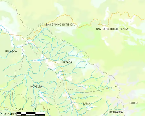 Detailkaart van de gemeente