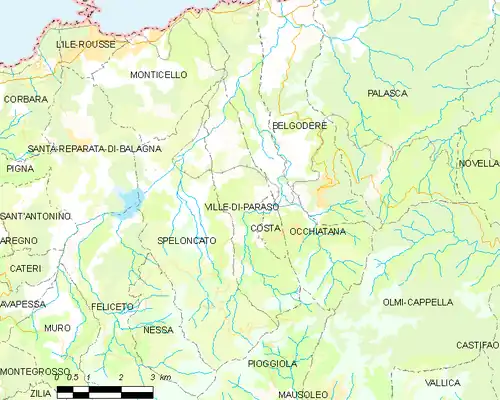 Detailkaart van de gemeente