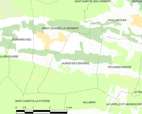 Detailkaart van de gemeente