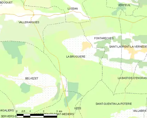 Detailkaart van de gemeente