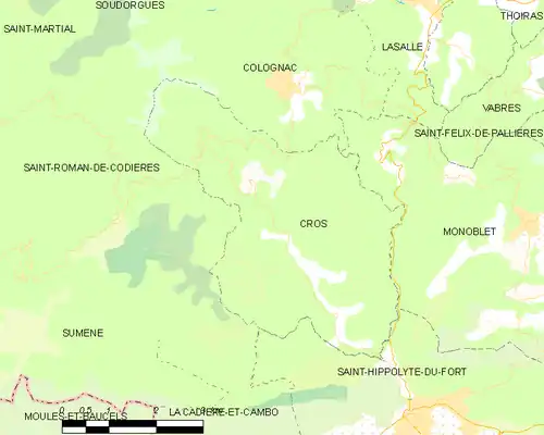 Detailkaart van de gemeente