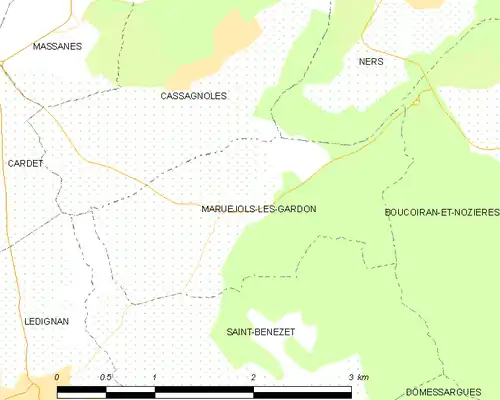 Detailkaart van de gemeente