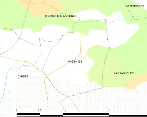 Detailkaart van de gemeente