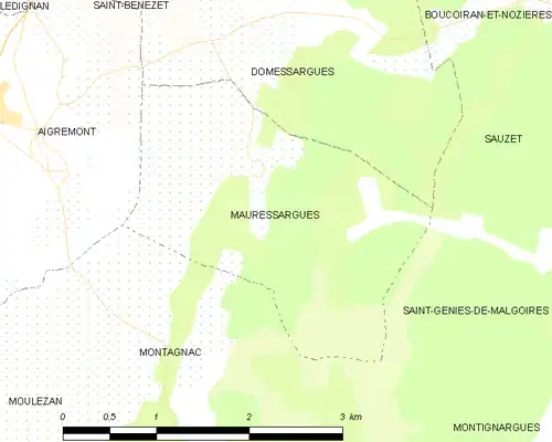 Detailkaart van de gemeente