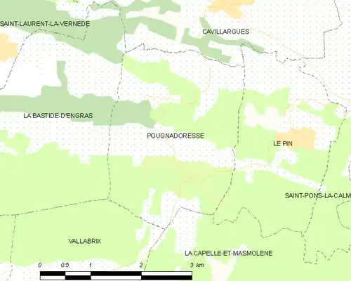 Detailkaart van de gemeente