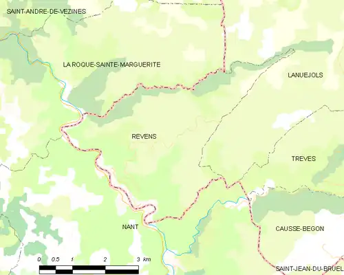 Detailkaart van de gemeente