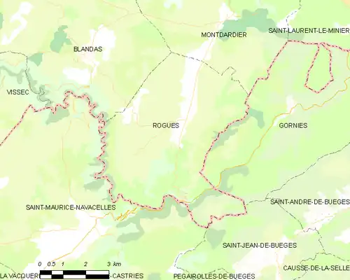 Detailkaart van de gemeente