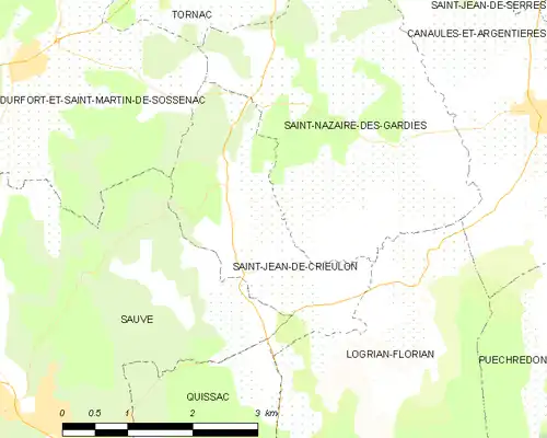 Detailkaart van de gemeente