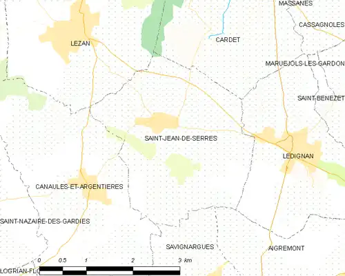 Detailkaart van de gemeente