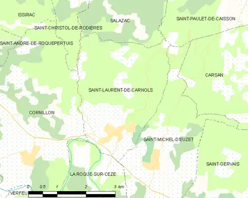 Detailkaart van de gemeente