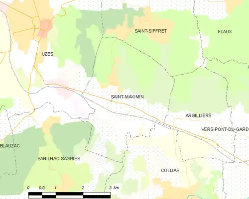 Detailkaart van de gemeente