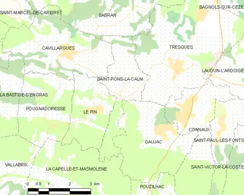 Detailkaart van de gemeente