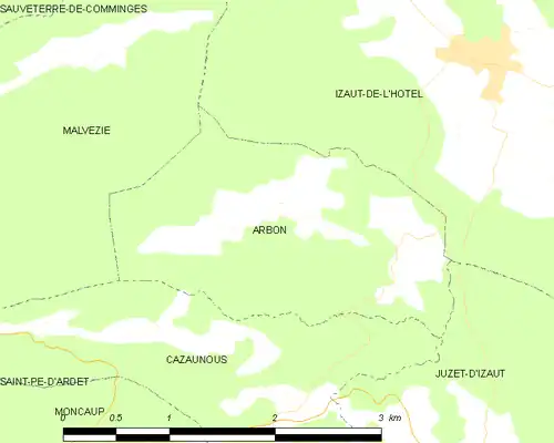 Detailkaart van de gemeente