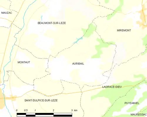 Detailkaart van de gemeente