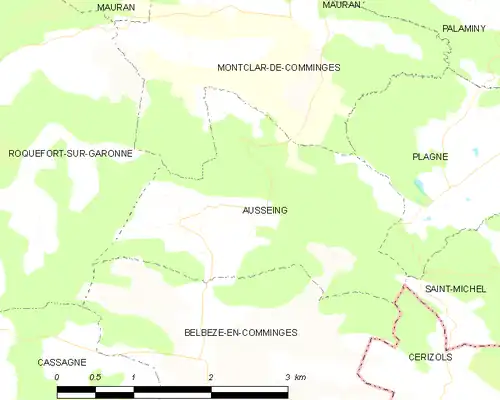 Detailkaart van de gemeente