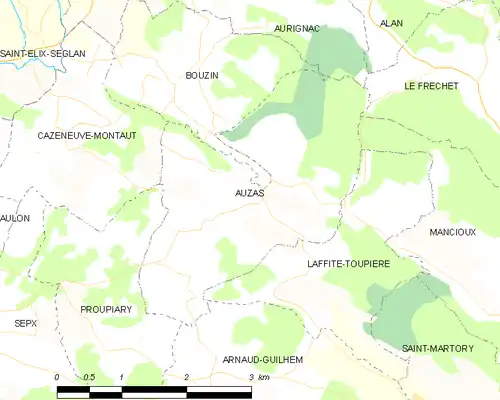 Detailkaart van de gemeente
