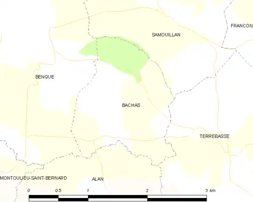 Detailkaart van de gemeente