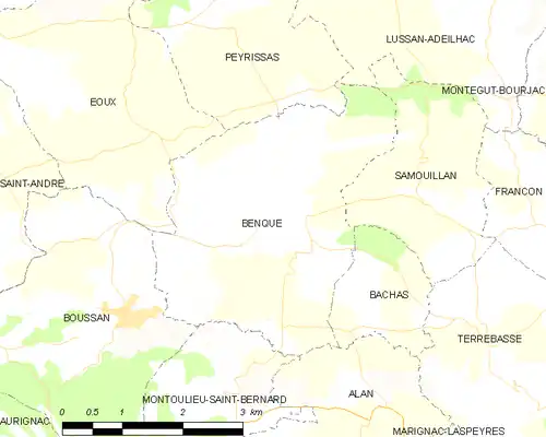 Detailkaart van de gemeente