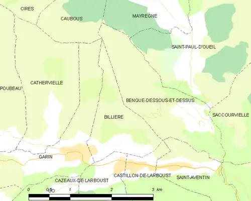 Detailkaart van de gemeente