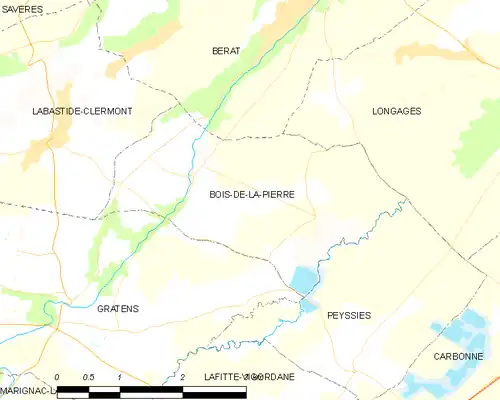 Detailkaart van de gemeente