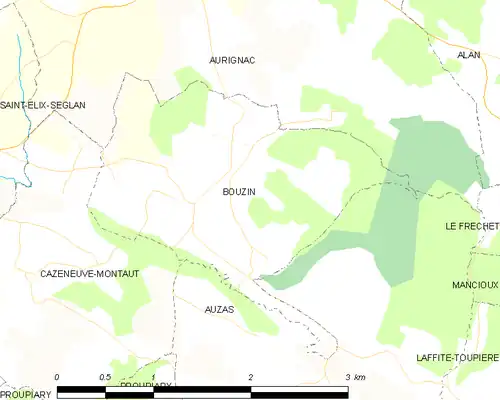 Detailkaart van de gemeente