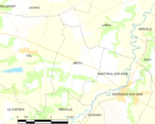 Detailkaart van de gemeente