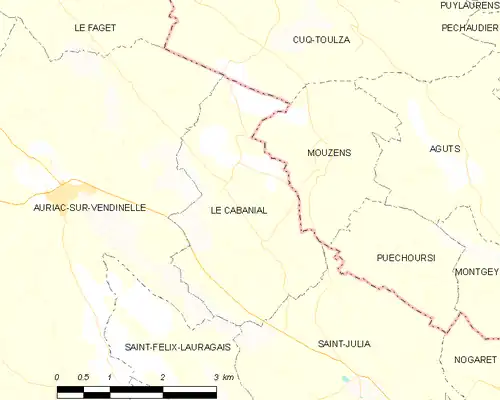 Detailkaart van de gemeente