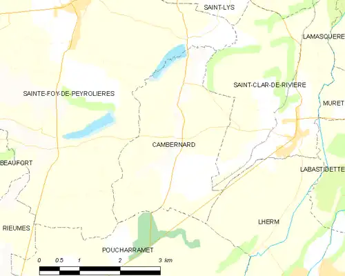 Detailkaart van de gemeente