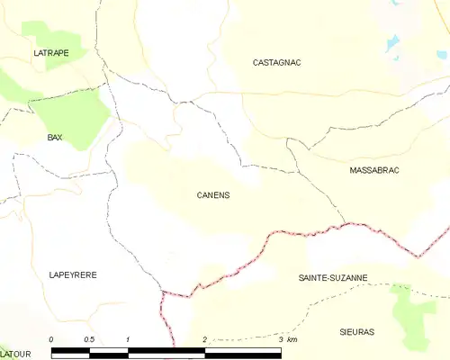 Detailkaart van de gemeente