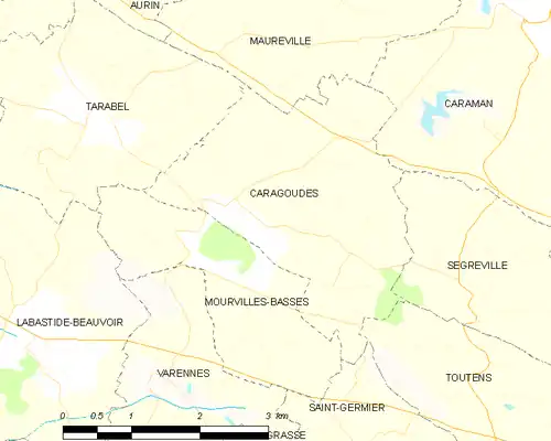 Detailkaart van de gemeente