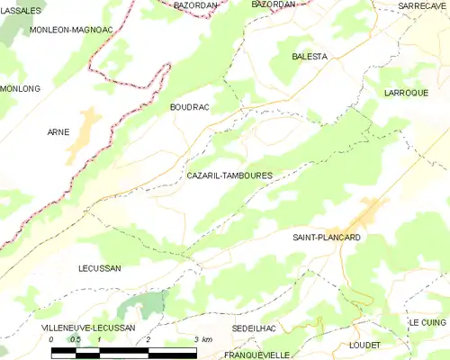 Detailkaart van de gemeente