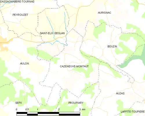 Detailkaart van de gemeente