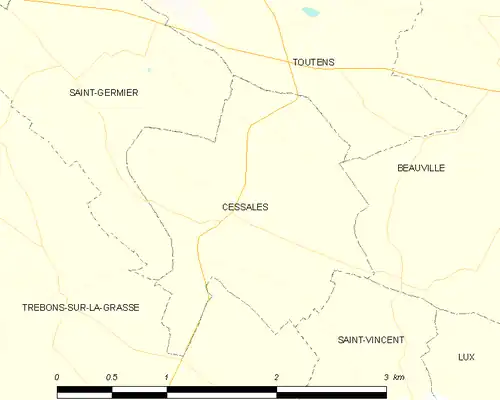Detailkaart van de gemeente