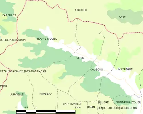 Detailkaart van de gemeente