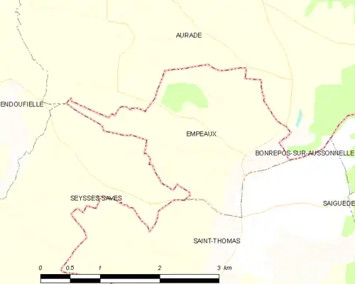 Detailkaart van de gemeente