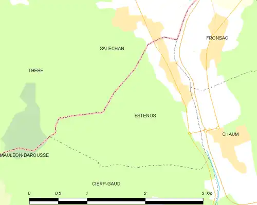 Detailkaart van de gemeente