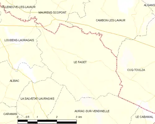 Detailkaart van de gemeente