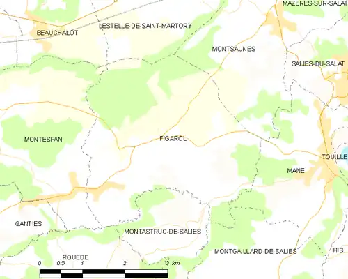 Detailkaart van de gemeente