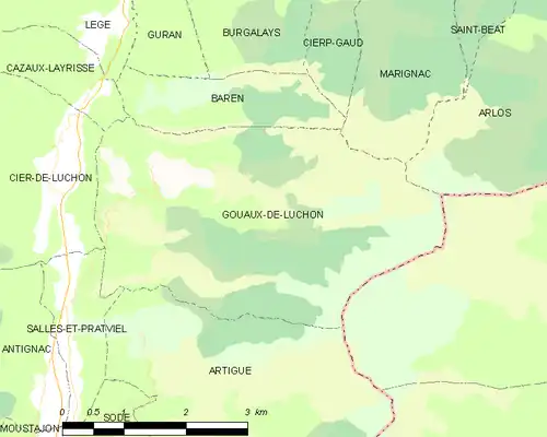 Detailkaart van de gemeente