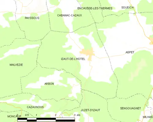 Detailkaart van de gemeente