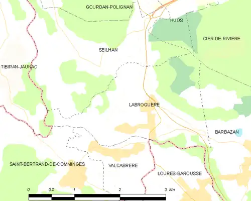 Detailkaart van de gemeente