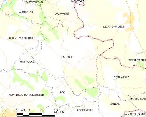 Detailkaart van de gemeente