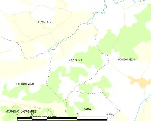 Detailkaart van de gemeente