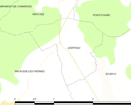 Detailkaart van de gemeente