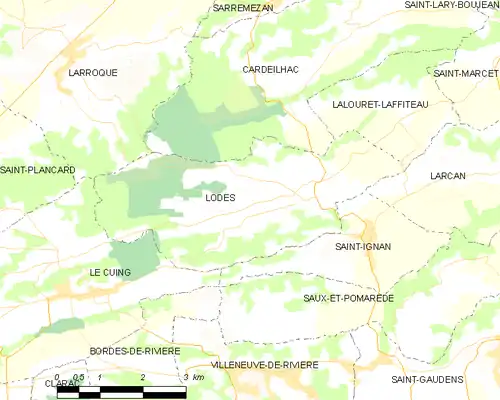 Detailkaart van de gemeente