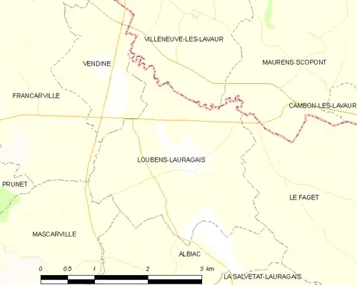 Detailkaart van de gemeente