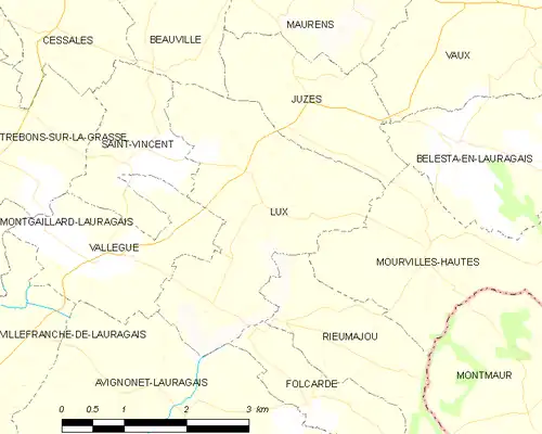 Detailkaart van de gemeente