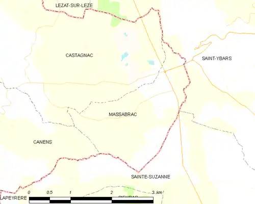 Detailkaart van de gemeente